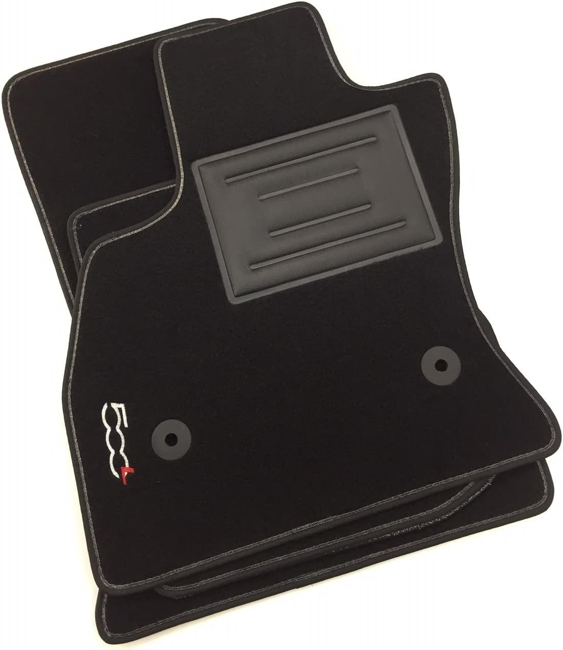 Tappetini Auto ASC Su Misura Per Peugeot 308 I (2007-2013), Set Da 4 Pezzi In Moquette Con Battitacco In Gomma E Antiscivolo