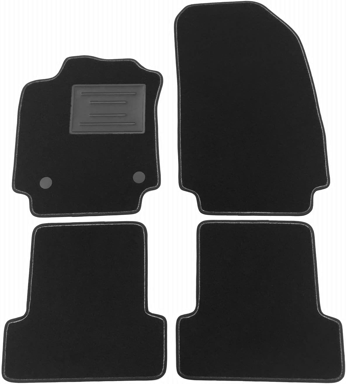 Mossa Tappetini Auto In Feltro Per Skoda Octavia III (2013-2019) - Colore Nero, Set Da 2, Antiscivolo E Impermeabili
