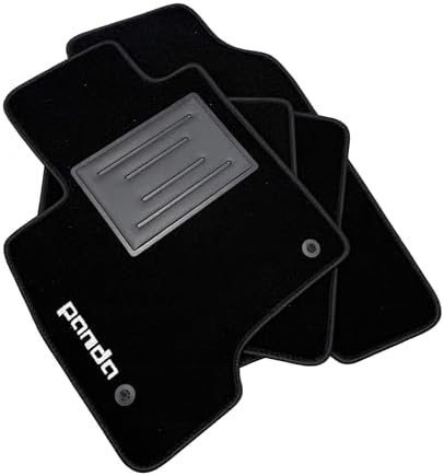 Tappeti Auto FIAT PANDA -PANDINA HYBRID 312 III Serie 2019-2025 su Misura | Moquette con Battitacco e Bordo Antiscivolo (Nero)