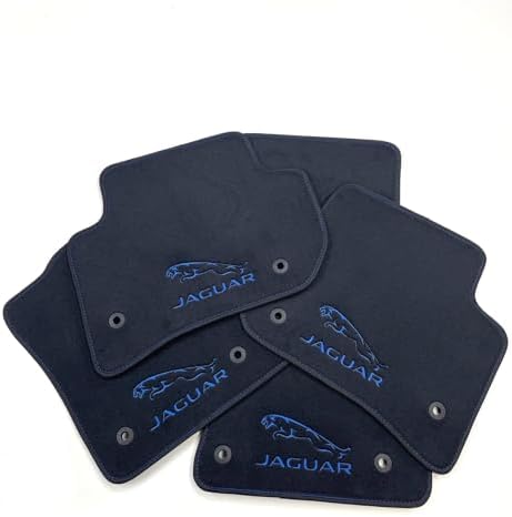 Tappeti Auto Jaguar F-Pace (X761) 04. 2016-2024 su Misura | Velluto con Loghi Ricamati