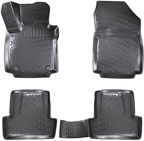 Tappeti Auto Renault Captur I Serie 2013-2019 su Misura | Gomma con Bottoni di Ancoraggio e Bordi Rialzati