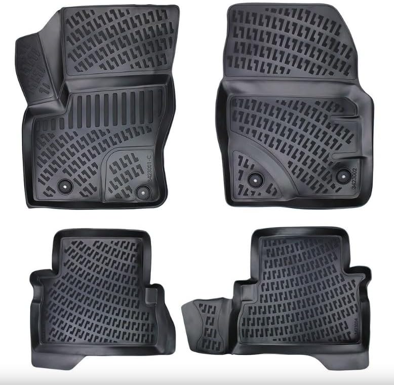 Tappeti Auto Ford Kuga II Serie 2012-2019 su Misura | Gomma con Bottoni di Ancoraggio